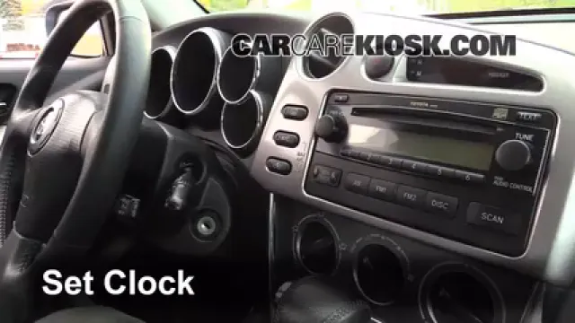 2008 Toyota Matrix XR 1.8L 4 Cyl. Horloge Régler l'horloge